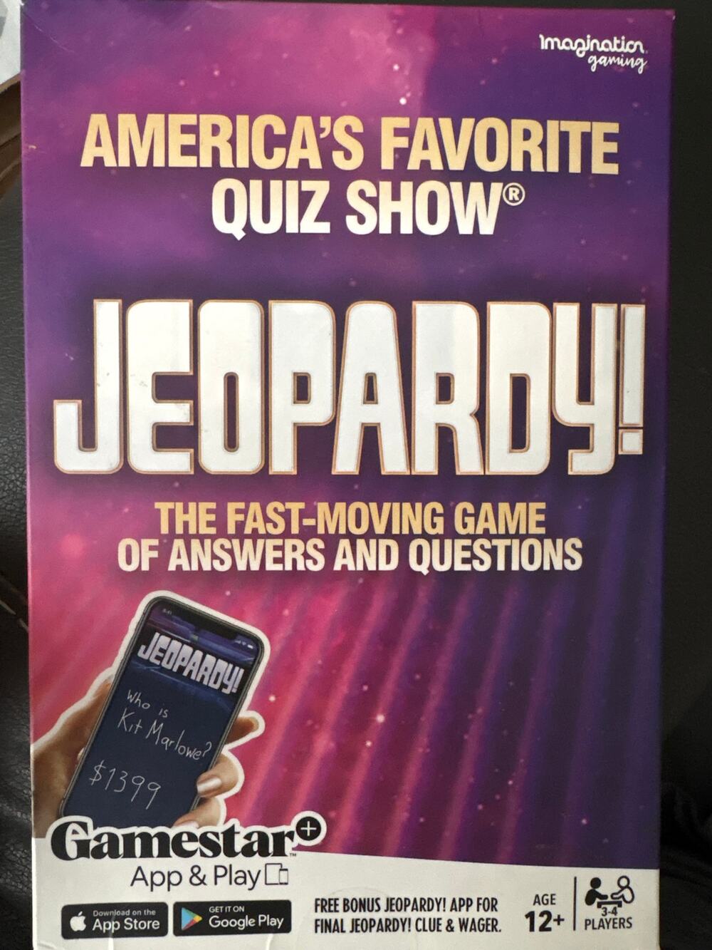 Jeopardy! Gamestar App & Play Card Game-Imagination Gaming-Brand New Sealed NIB